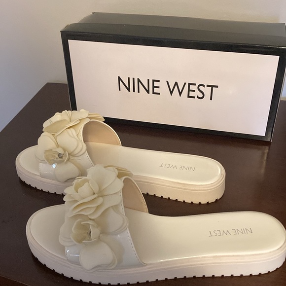 Nine West beautiful sandals beige wore once still brand new size 8 - Picture 4 of 7